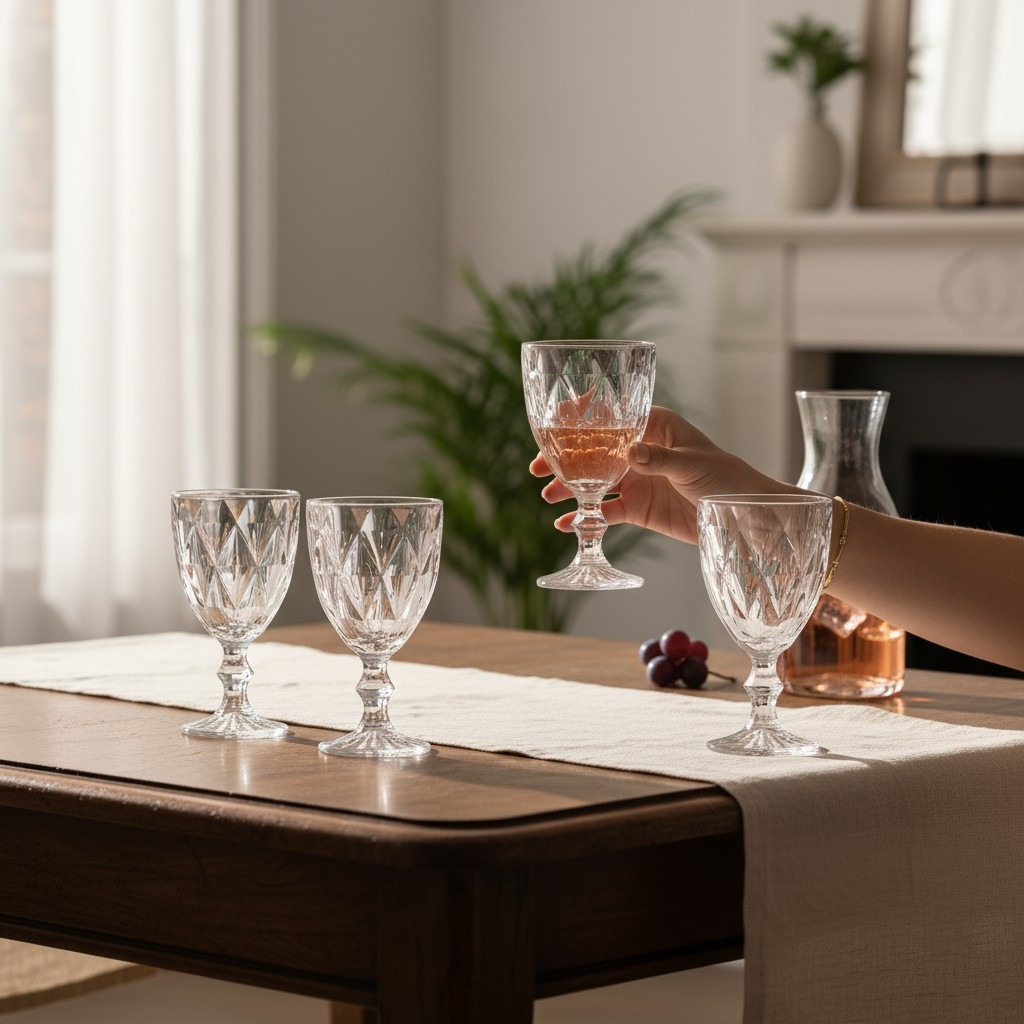Taça Diamond 340ml De Vidro Luxo Para Vinho, Drinks E Espuma - Imagem 5